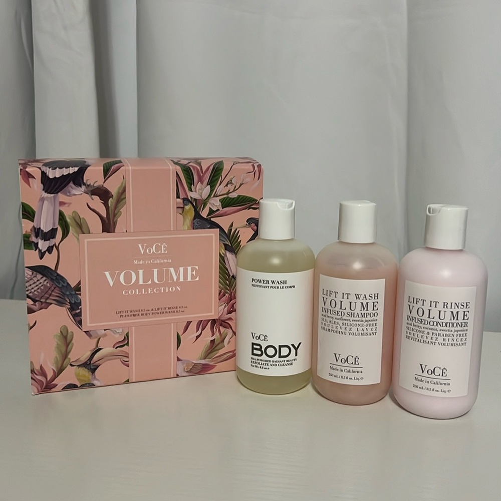 VoCe Shampoo, Conditioner, & Body Wash 3pc Kit Gift Set - Volume